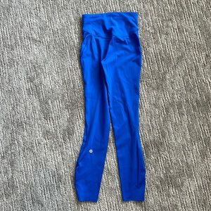 Size 0 Lululemon Blazer Blue Tone base pace HR tight 25”size leggings